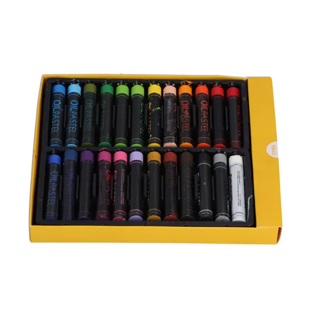 24 Colors Oil Pastels Cylindrical Oil Painting Stick For Graffiti Painting DXS
