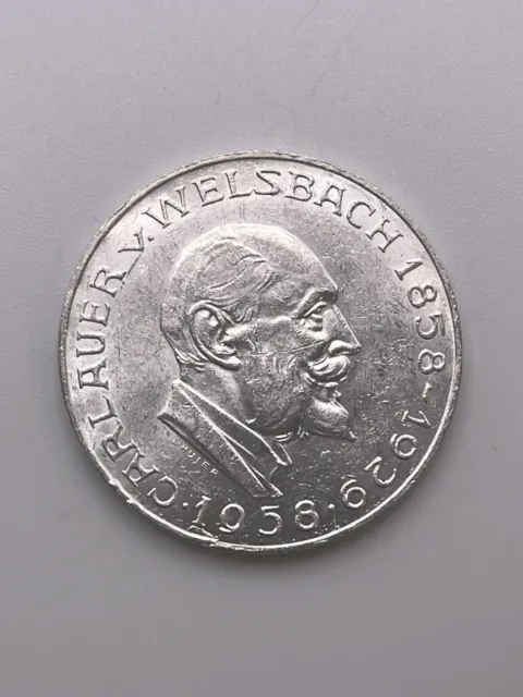 1958 Austria 25 Shillings  Silver! High Grade! Beautiful!
