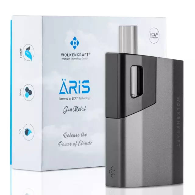 WOLKENKRAFT ÄRiS Vaporizer *Gun Metal* - Phyto-Inhalationsgerät für Heilkräuter