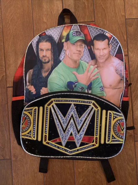 WWE Backpack Full Size Book Bag 16x12 John Cena The Rock Roman Reigns  Backpack