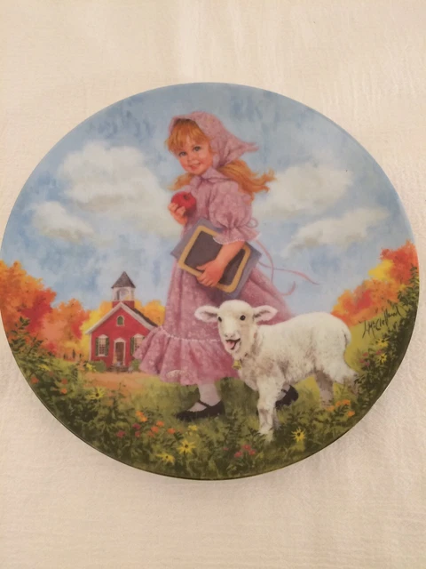 John Mc Clelland 8.5" Collector Plate Mary Had a Little Lamb Mother Goose Series