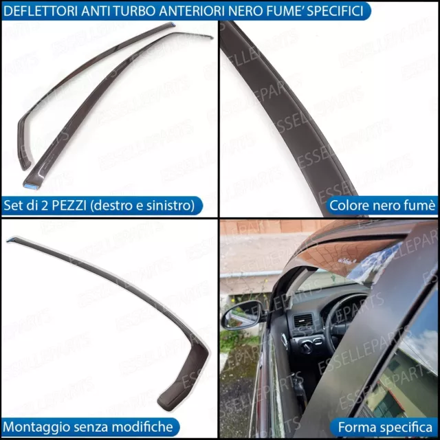 Deflettori Aria Anti Turbo Anti Vento Nero Fume' Mazda Cx-5 Specifici 2