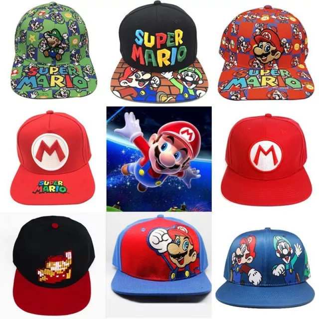 Neu Super Mario Bros Cosplay Snapback Baseball Cap Hat Mütze Kappe BaseCap Hut 2
