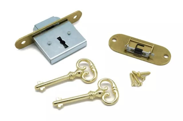 Roll Top Desk Lock Antique Desk Lock Furniture Lock Cabinet Lock Full Mortised 2