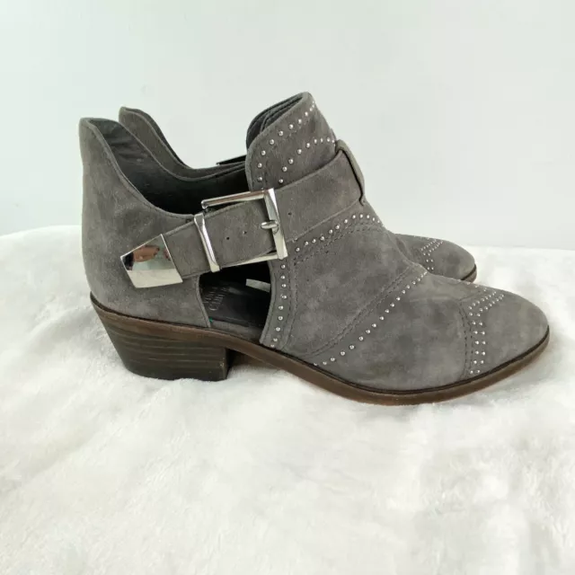 Vince Camuto Raina Bootie in Greystone Studded Suede Leather Ankle Boot Size 7.5