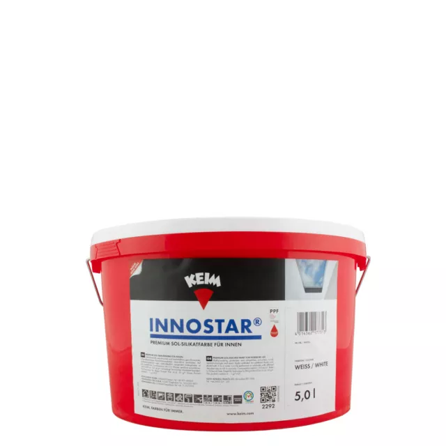 Keim Innostar, Premium Wandfarbe, Sol Silikatfarbe innen 5L weiß