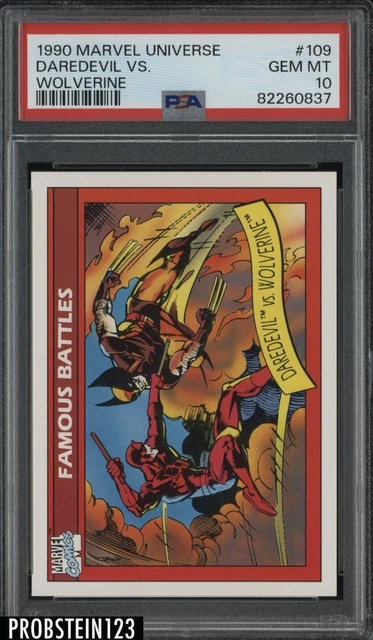 1990 Marvel Universe #109 Daredevil VS. Wolverine PSA 10 GEM MINT