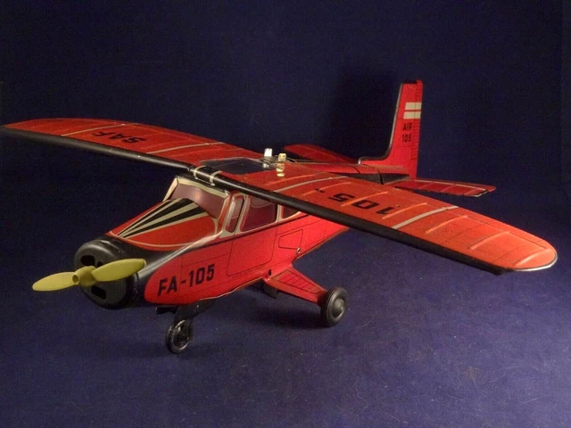 Ancien Jouet En Tôle – Avion Monoplan FA 105 – Western Germany 1965 – Rare