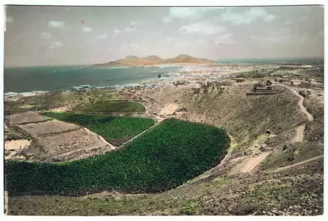 Postal de Las Palmas de Gran Canaria, Vista de Guanarteme y Puerto la Luz. Ed. S