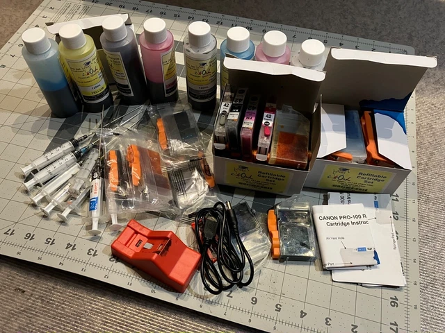 InkOwl Canon CLI-42 Cartridge Refill Kit + syringes, chip resetter, & extra ink