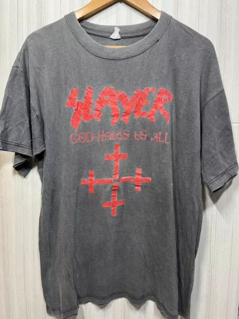 VINTAGE 90'S SLAYER Thrash Metal Death Rock Concert Band T Shirt $9.99 ...