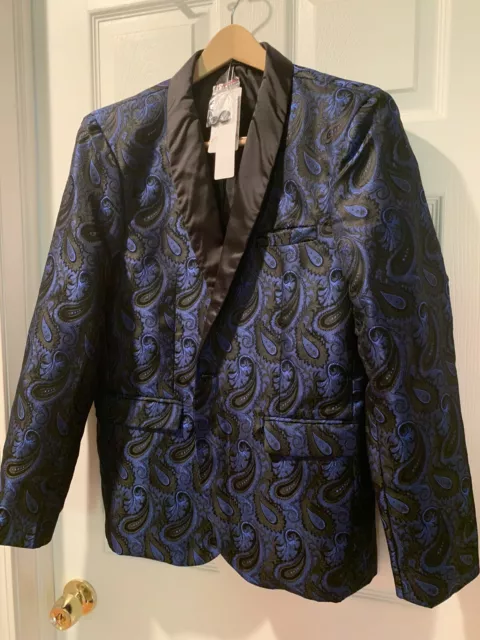 COOFANDY Mens Floral Tuxedo Paisley Suit Jacket Dinner Prom Blazer M Medium 40R