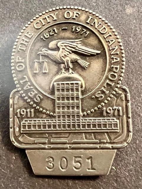 1963 Indy 500 SILVER Pit Pass Badge Pin #1644 Jones Winner