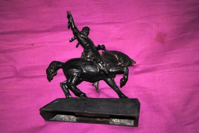 sculpture-Equestrian rider. Rider in battle. Cast iron Tsarskoe casting of Russi