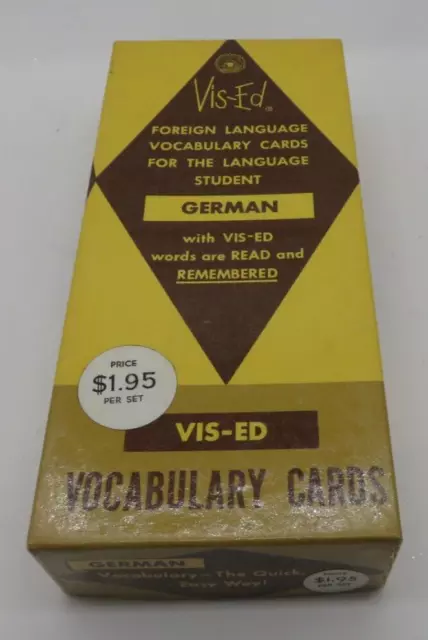 Vintage Vis-Ed German Vocabulary Cards Teaching  Education Learning  50s-60s