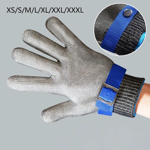 Safety Cut Proof Stab Resistant Butcher Gloves Stainless Steel-Wire Metal Mesh