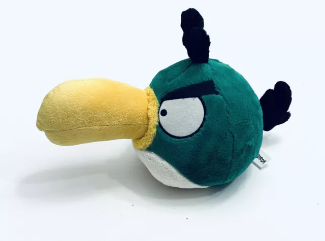 2 New/NOC-Plush Backpack Clips-Angry Birds-Green Toucan Boomerang