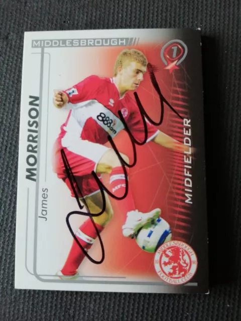 Shoot Out 2005-2006 signed James Morrison Middlesbrough card