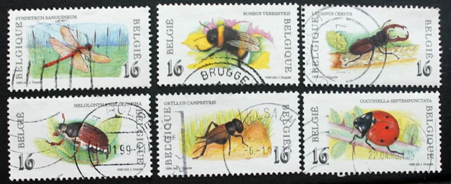 Timbre BELGIQUE / BELGIUM Stamp - Yvert Tellier n°2630 à 2635 (b) obl (Cyn22)