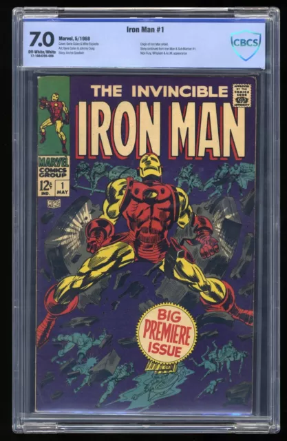 Iron Man (1968) #1 CBCS FN/VF 7.0 Origin Retold! Stan Lee! Marvel 1968
