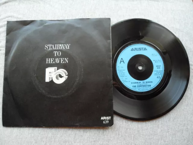FAR CORPORATION STAIRWAY TO HEAVEN ARISTA RECORDS UK 7" VINYL SINGLE in P/SLEEVE