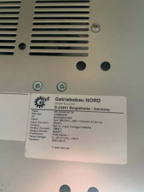 NordAC Vector Getriebebau NORD FU Frequenzumrichter Frequenzumformer 90 KW