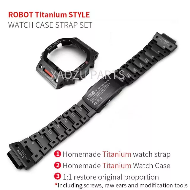 Titanium Stainless Steel Strap Fit For DW5600E GWB5600 GMW-B5000 DW5600HR G5600E