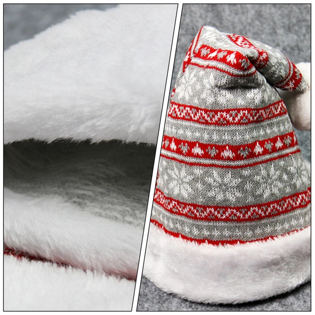 CHRISTMAS PARTY FAVORS Costume Hat Knitted Wool Thickened Plush Man £8.