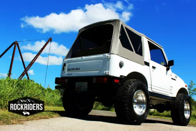 1986-1994 Suzuki Samurai Gray Charcoal Soft Top with Fixed Side Tinted Windows