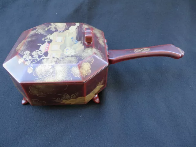 Maruni Japanese laquerware handled box Occupied Japan