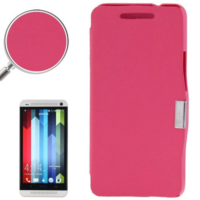Étui pour Téléphone Portable Housse Coque Sac HTC Un M7 Rose Brossé Neuf