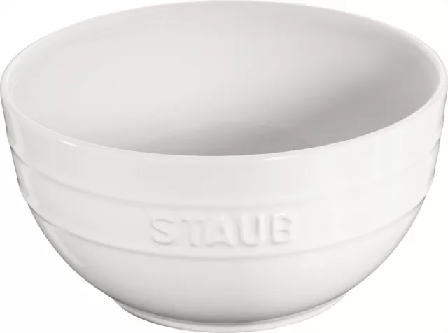 Staub Keramik Schale Schüssel Desertschale groß weiß 17 cm Ceramic