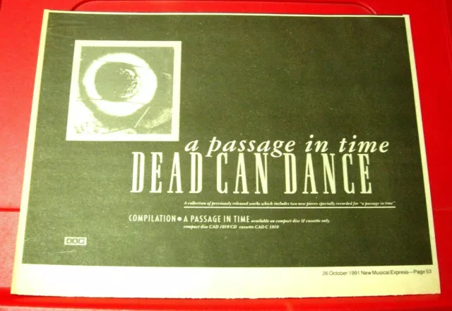 Dead Can Dance A Passage In Time Vintage ORIG 1991 Press/Mag ADVERT 11"x 8.5"