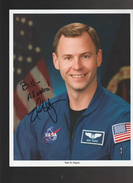 Soyuz MS-10 Astronaut TYLER HAGUE-AUTOGRAPHED,HAND SIGNED official nasa photo