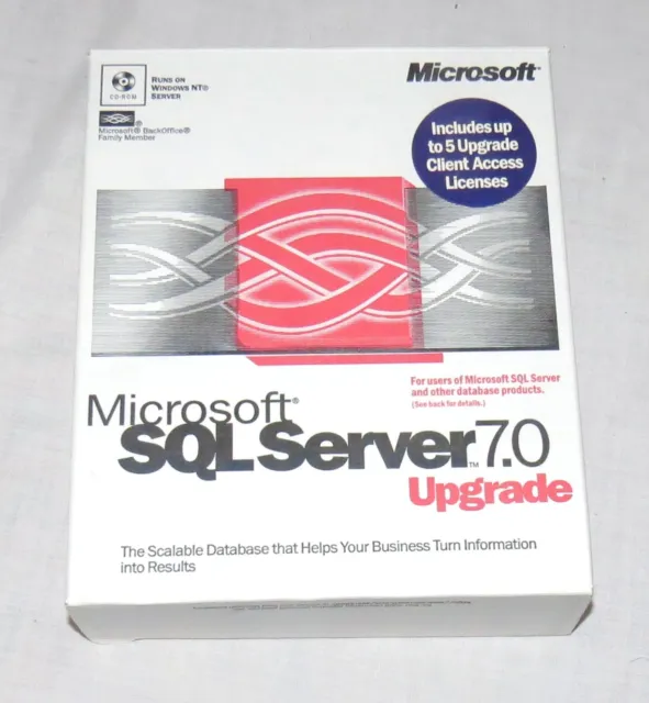 Microsoft SQL Server 7.0 Upgrade - Used - runs on NT