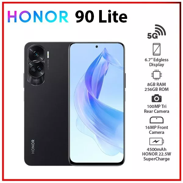 (Unlocked) Honor 90 Lite 5G CRT-NX1 Dual Sim 256GB Black (8GB  RAM) - Global Version- Full phone specifications