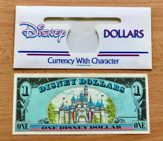 1990 Genuine Mickey Mouse Disney Dollar - $1 Banknote Uncirculated Mint Cond 3