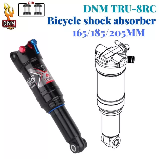 DNM TRU-8RC Mountain Bike Air Rear Shock With Lockout  165mm 185mm 205mm