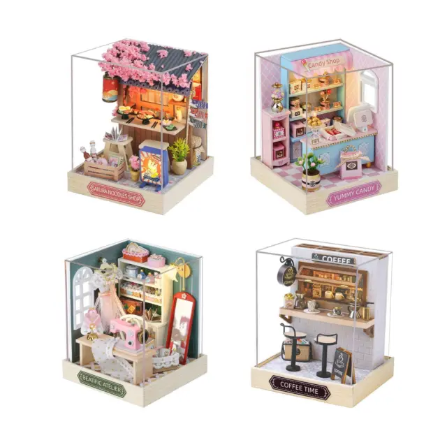 Maison de poupée miniature en bois bricolage, modèle de maison de poupée en