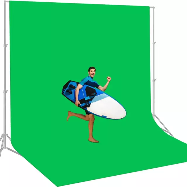 12 X 10 FT Large Green Screen Backdrop for Photography, Greenscreen Background