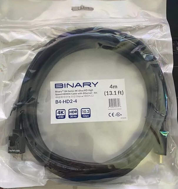 HDMI Cable Binary Cables HDMI B4 4K Ultra HD High Speed (7.5 m)