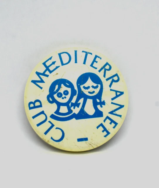 Vieille Broche Club Med – Doré Et Bleu – État D'usage
