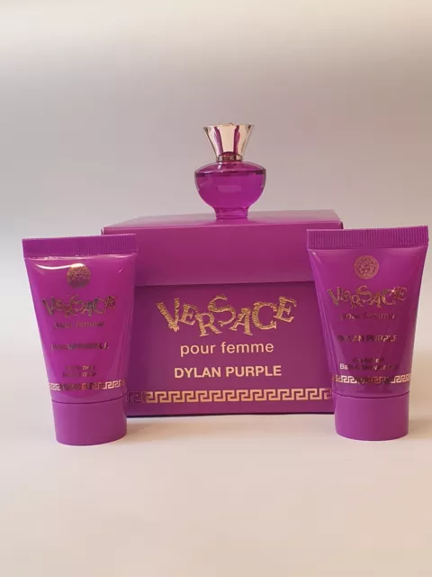 Versace Dylan Lila für Damen Mini Gift Set EDP 5ml + Duschgel + Bodylotion