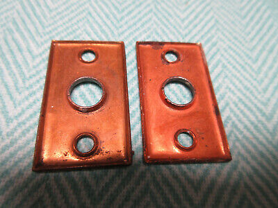 Vintage Small Brass Door Knob Back Plates 2