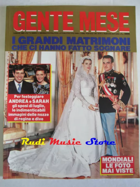 rivista GENTE MESE 7/1986 I Grandi Matrimoni Andrea e Sarah   No cd