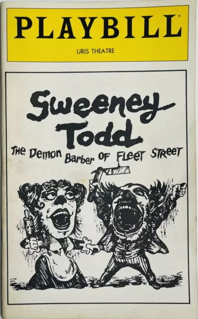 Sweeney Todd - OBC Broadway Playbill - Aug 1979 - Angela Lansbury, Len Cariou