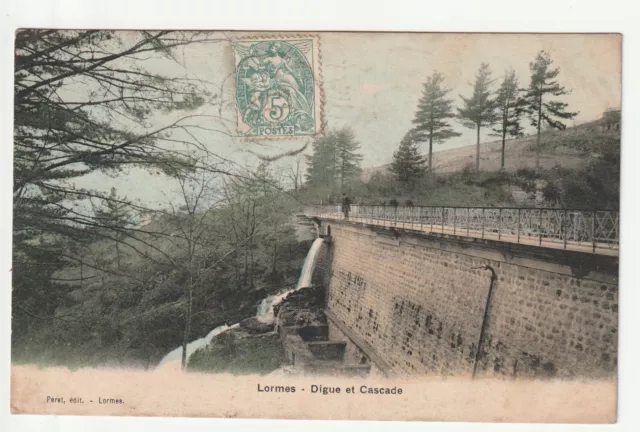 LORMES - Nievre - CPA 58 - la digue et la Cascade