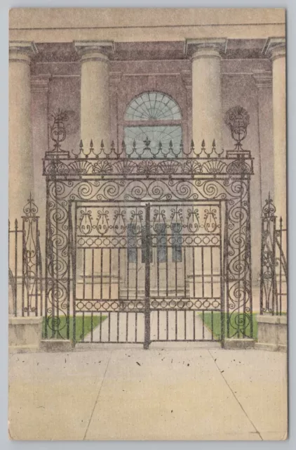 Linen~St Philips Gateway Charleston South Carolina~Vintage Postcard