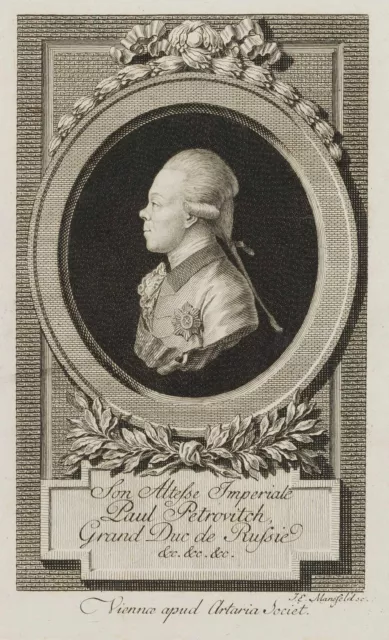 MANSFELD (*1739) nach MONTAGNA (18.Jhd), Kaiser von Russland, Paul I., KSt.