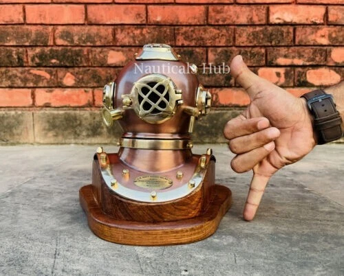 Réplique Ancien Casque De Plongée U.S. Marine Mark V – Laiton Et Verre – Fait Main – Reproduction 2022